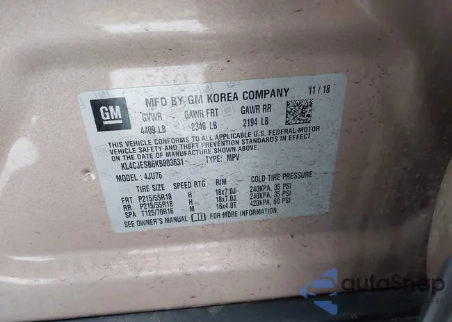 KL4CJESB6KB803631: 44128385