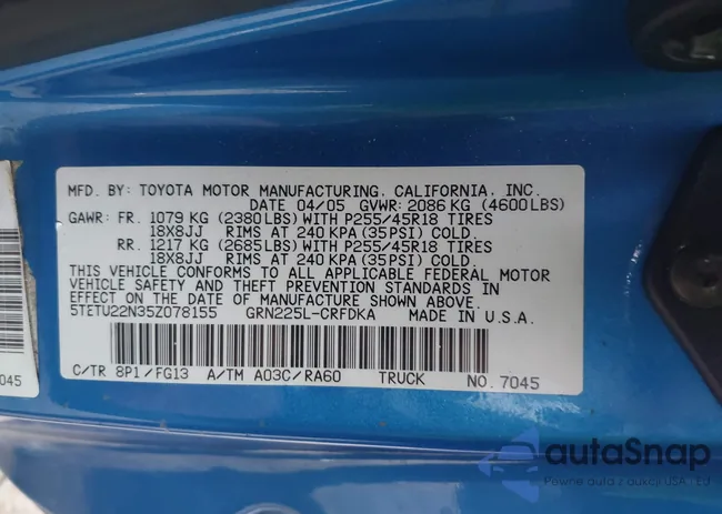 5TETU22N35Z078155: 44128409