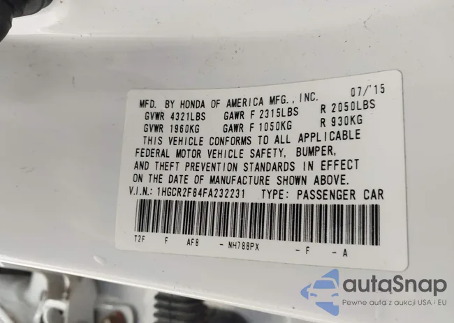 1HGCR2F84FA232231: 44128451