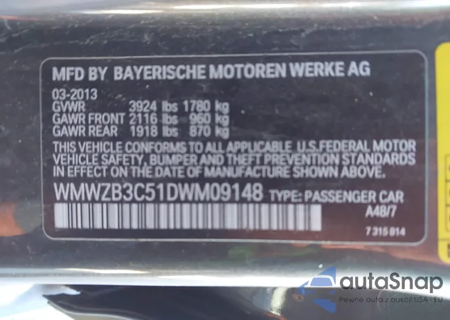 WMWZB3C51DWM09148: 44128452