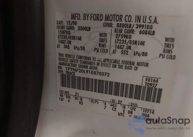 1FTNF20L91EB70372: 44129502