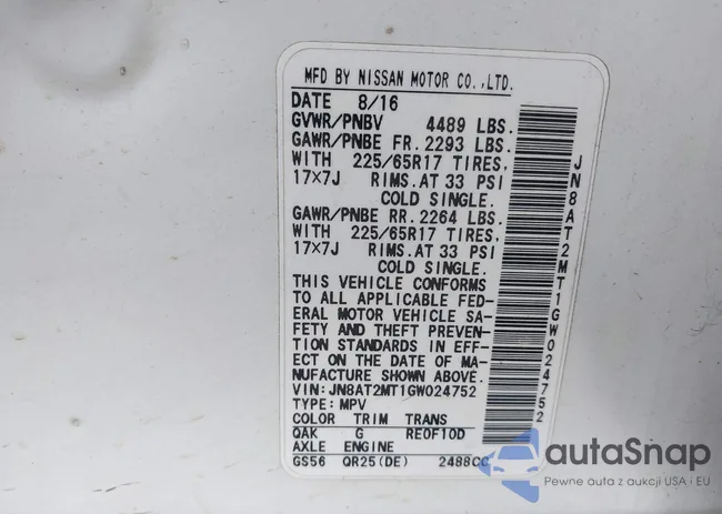 JN8AT2MT1GW024752: 44129740