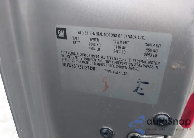 2G1WB58K579370201: 44129741