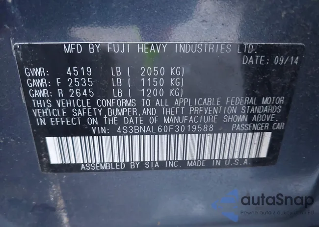 4S3BNAL60F3019588: 44129797