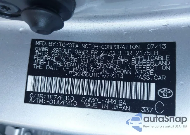 JTDKN3DU1D5679214: 44129869