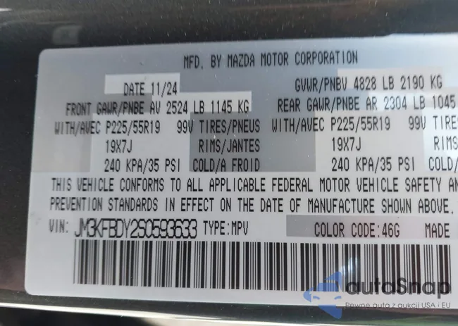 JM3KFBDY2S0593633: 44130016