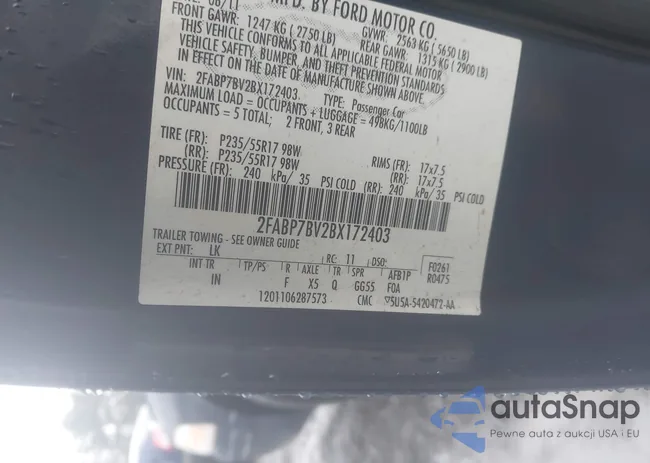 2FABP7BV2BX172403: 44130022