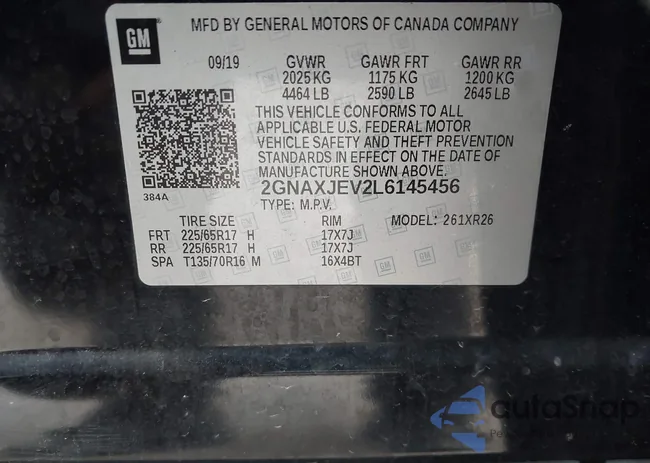 2GNAXJEV2L6145456: 44130048