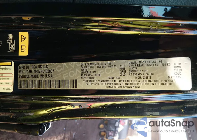 1C6HJTFG7NL132837: 44129092