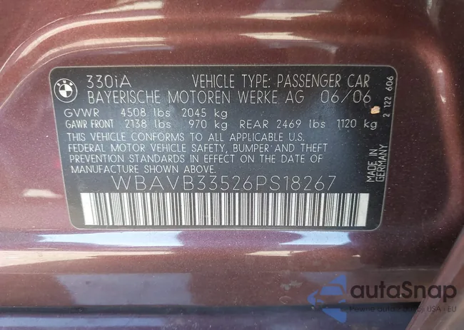 WBAVB33526PS18267: 44129135