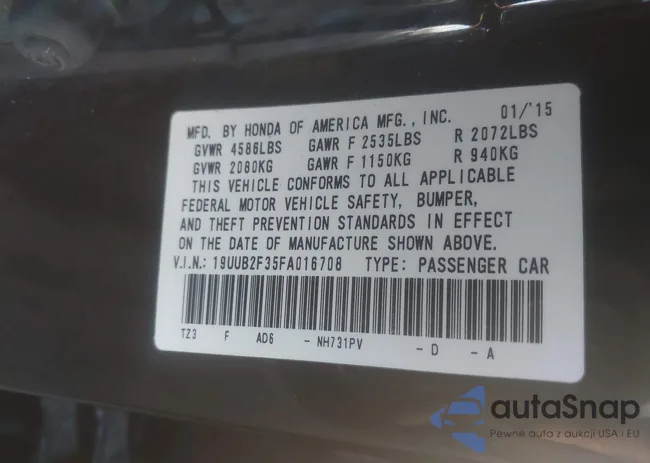 19UUB2F35FA016708: 44129152