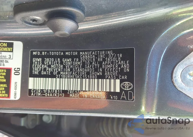 2T1BURHE5KC151880: 44129260