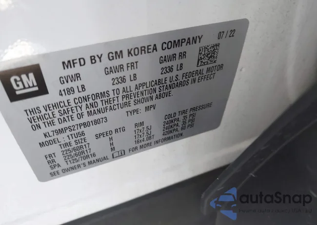 KL79MPS27PB018073: 44129334