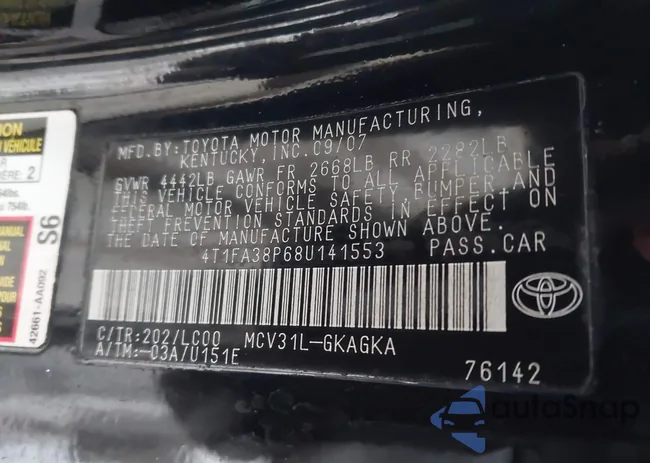 4T1FA38P68U141553: 44129371