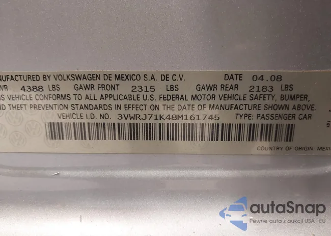 3VWRJ71K48M161745: 44129380