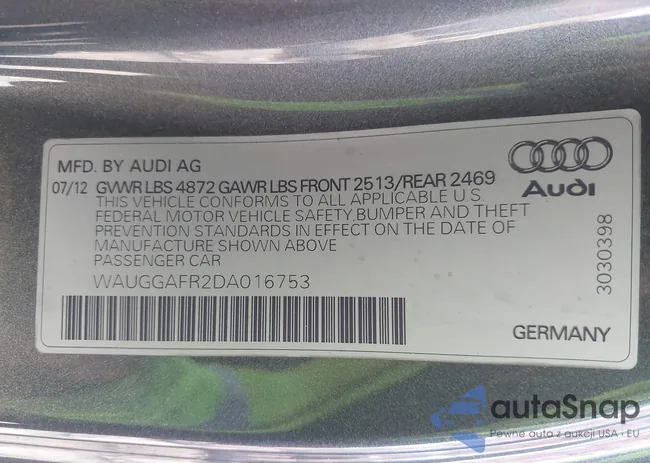 WAUGGAFR2DA016753: 44129450