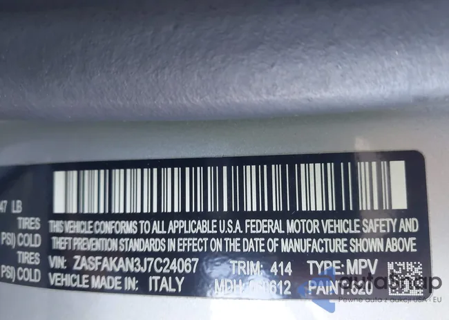 ZASFAKAN3J7C24067: 44130609