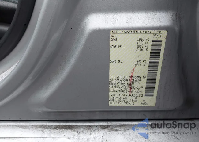 1N4AL3AP5FN302152: 44130629