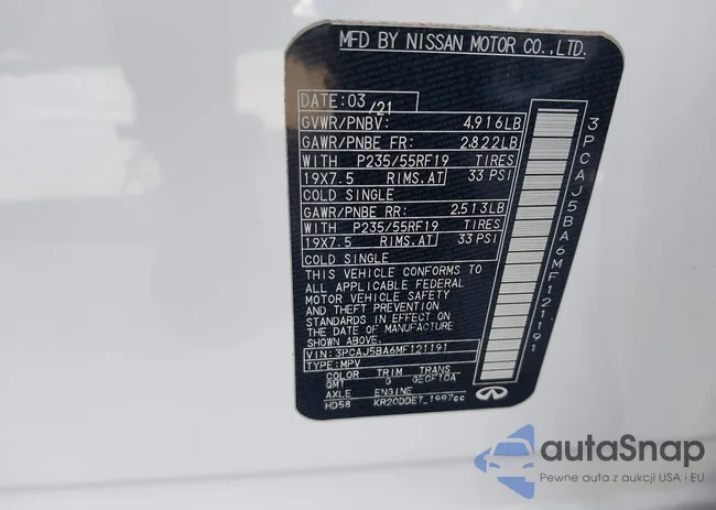 3PCAJ5BA6MF121191: 44130635