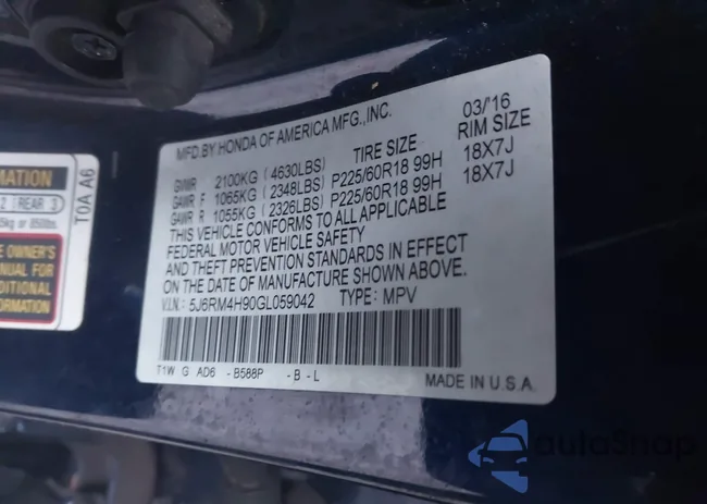 5J6RM4H90GL059042: 44130637