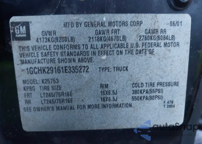 1GCHK29161E335272: 44130757