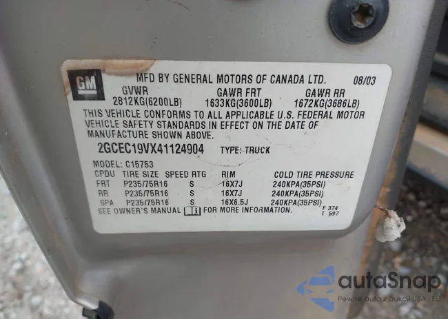 2GCEC19VX41124904: 44130818