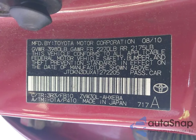 JTDKN3DUXA1272205: 44130895