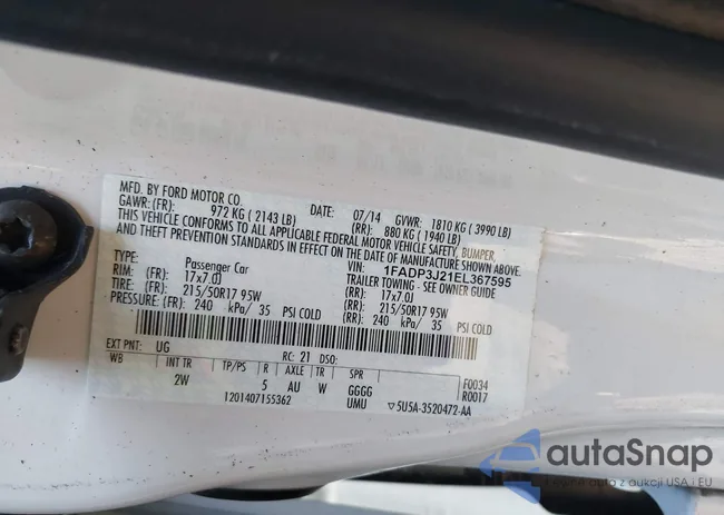 1FADP3J21EL367595: 44130955