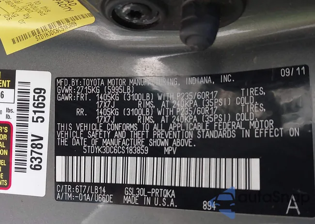 5TDYK3DC6CS183859: 44130200