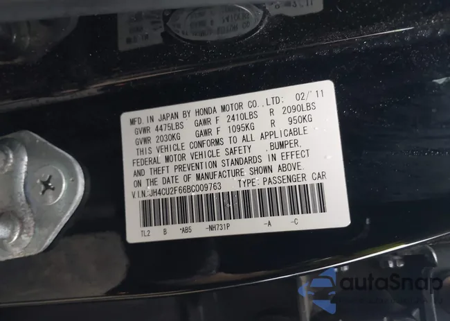 JH4CU2F66BC009763: 44130288