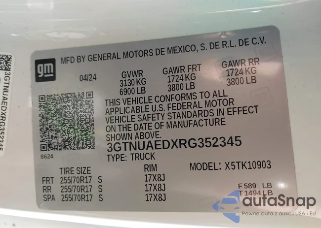 3GTNUAEDXRG352345: 44131494