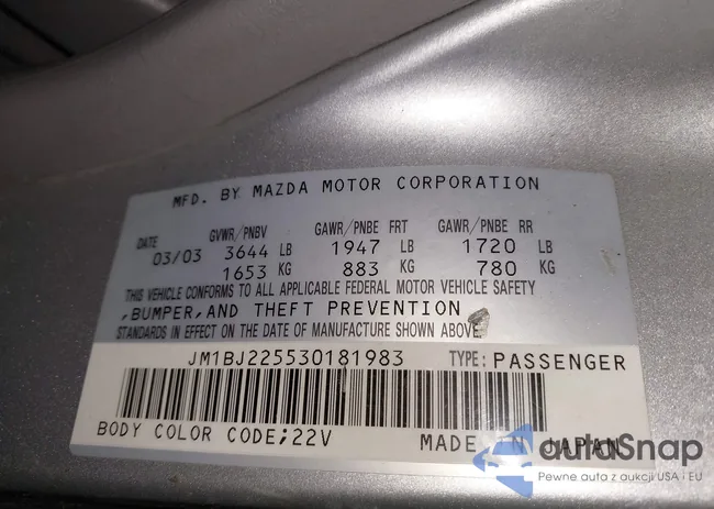 JM1BJ225530181983: 44131631