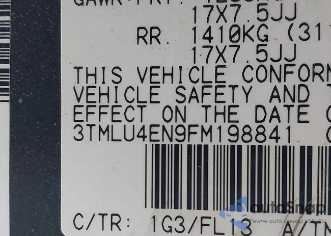 3TMLU4EN9FM198841: 44131726