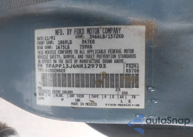 3FAPP13J6NR129703: 44131731