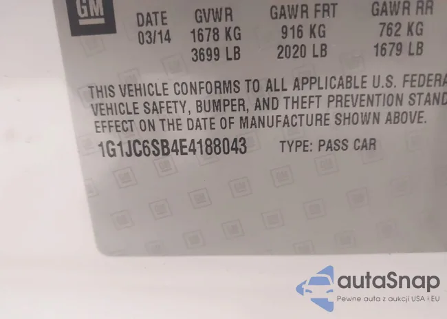 1G1JC6SB4E4188043: 44131765