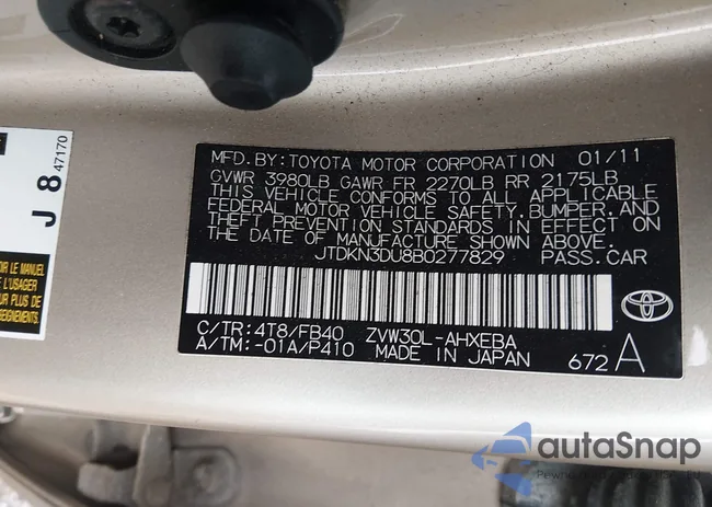 JTDKN3DU8B0277829: 44131770