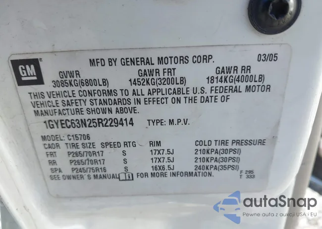 1GYEC63N25R229414: 44131829