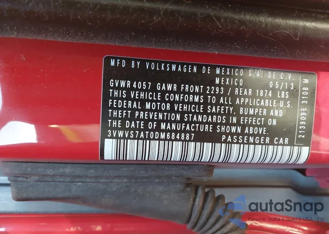 3VWVS7AT0DM684887: 44131860