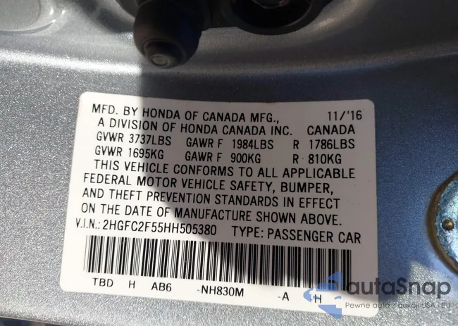 2HGFC2F55HH505380: 44131955