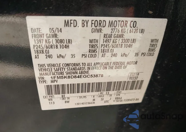 1FM5K8D84EGC53878: 44131961