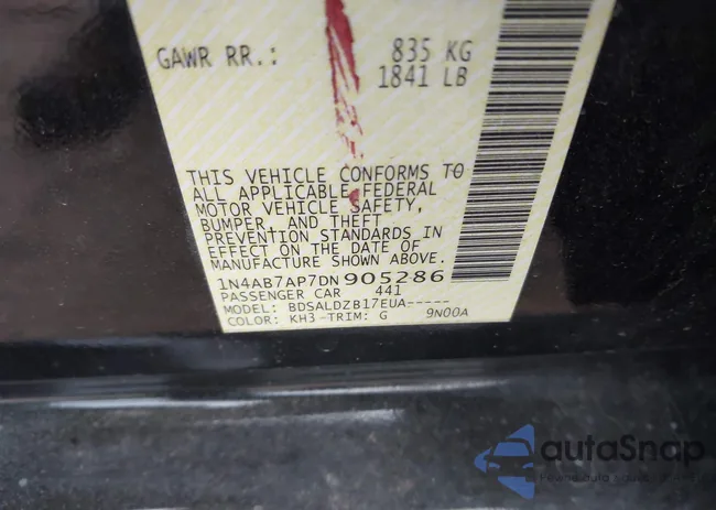 1N4AB7AP7DN905286: 44132006