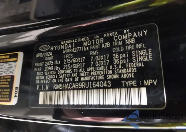 KM8HACAB9RU164043: 44132013