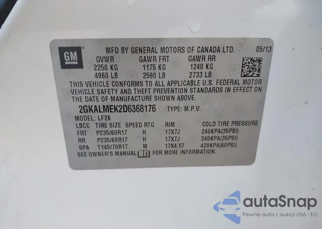 2GKALMEK2D6368176: 44131101