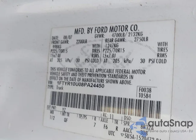 1FTYR10U08PA24450: 44131362