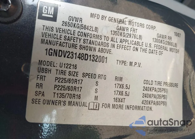 1GNDV23148D132001: 44131396