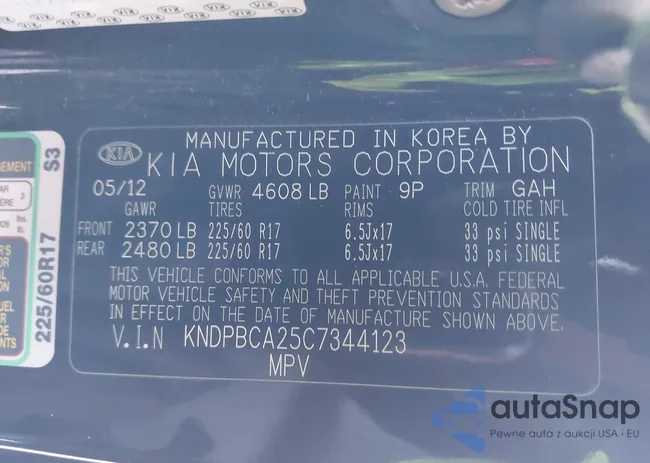 KNDPBCA25C7344123: 44131457