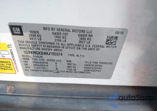 1GNKRGKD4HJ165974: 44132079