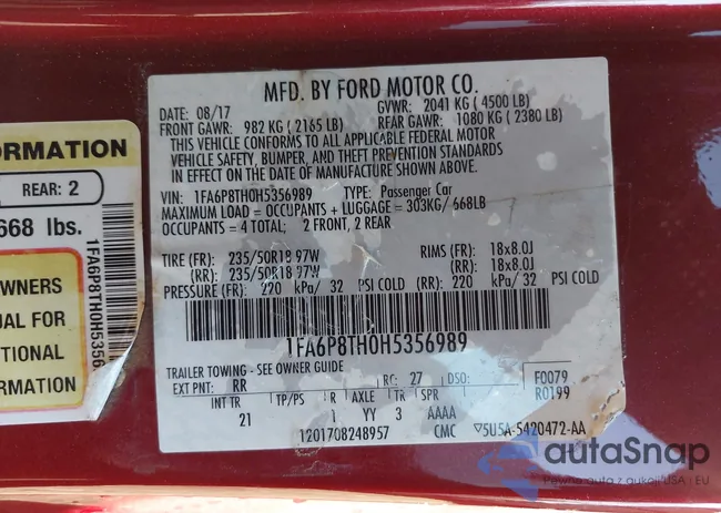 1FA6P8TH0H5356989: 44132080