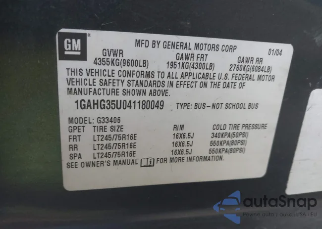 1GAHG35U041180049: 44132102