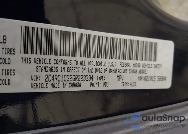 2C4RC1CG2GR223394: 44132109